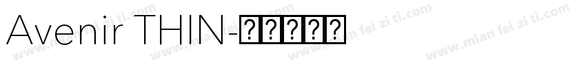Avenir THIN字体转换